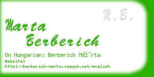 marta berberich business card